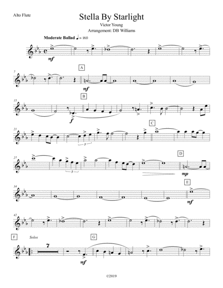 Stella By Starlight Alto Flute Sheet Music