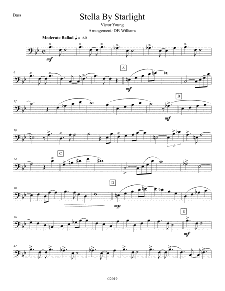 Stella By Starlight Bass Sheet Music