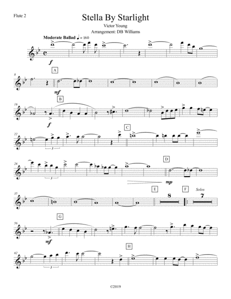 Stella By Starlight Flute 2 Sheet Music