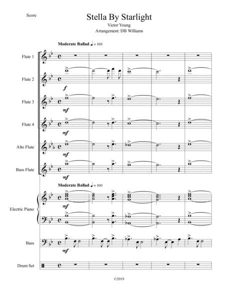 Stella By Starlight Flute Choir Sheet Music