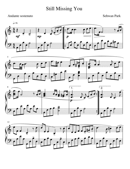 Still Missing You Sheet Music