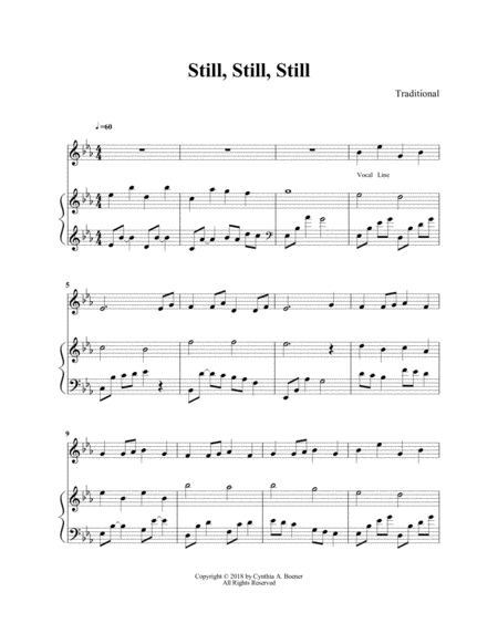 Still Still Still Arranged For Harp And Flute Sheet Music