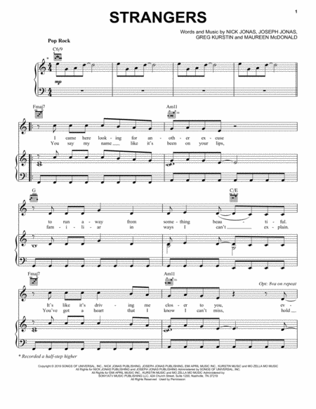 Free Sheet Music Strangers