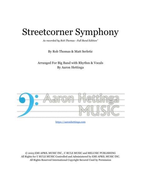 Streetcorner Symphony Rob Thomas Vocal With Big Band Sheet Music