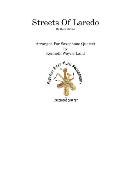 Free Sheet Music Streets Of Laredo Saxophone Quartet W Opt Rhythm