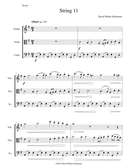 String 11 For Trio Sheet Music