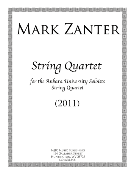 String Quartet 2011 Sheet Music