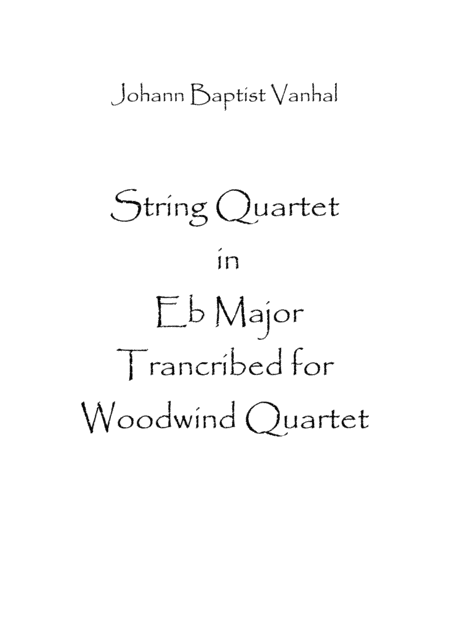 String Quartet In Eb Sheet Music