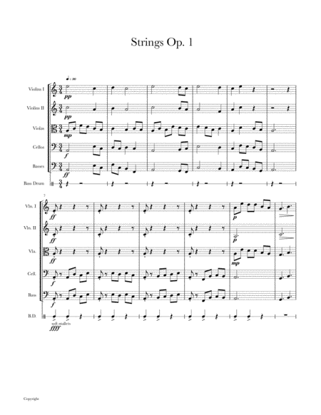 Free Sheet Music Strings Op 1