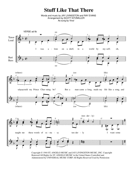 Stuff Like That There Sheet Music