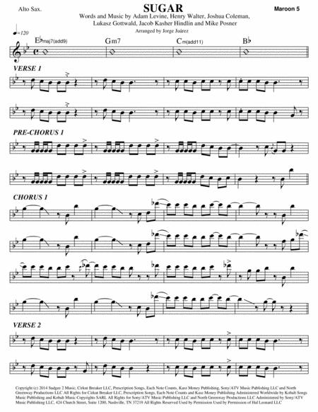 Sugar Alto Sax Sheet Music