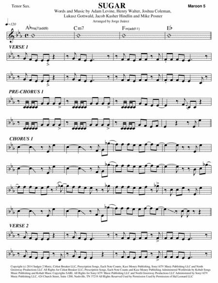 Sugar Tenor Sax Sheet Music