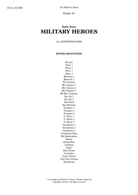 Suite From Military Heroes Sheet Music