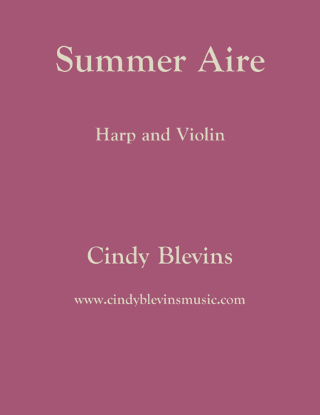 Summer Aire For Harp And Violin Sheet Music