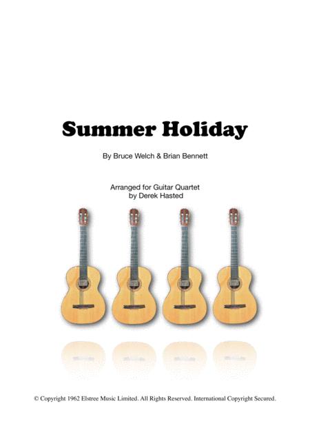 Summer Holiday Accessible Fun Arrangement For 4 Guitars Sheet Music