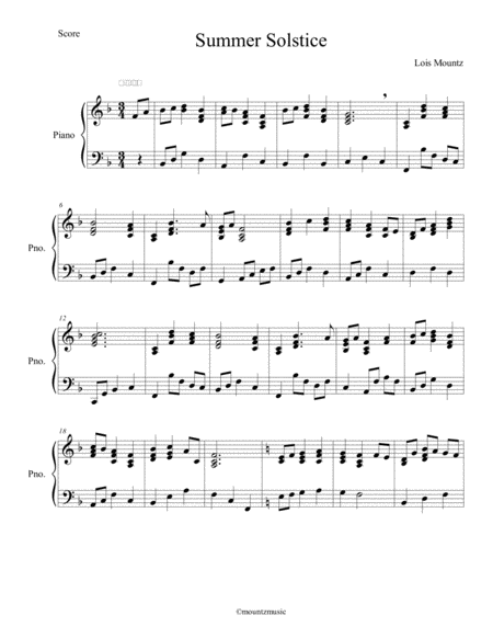 Summer Solstice Sheet Music