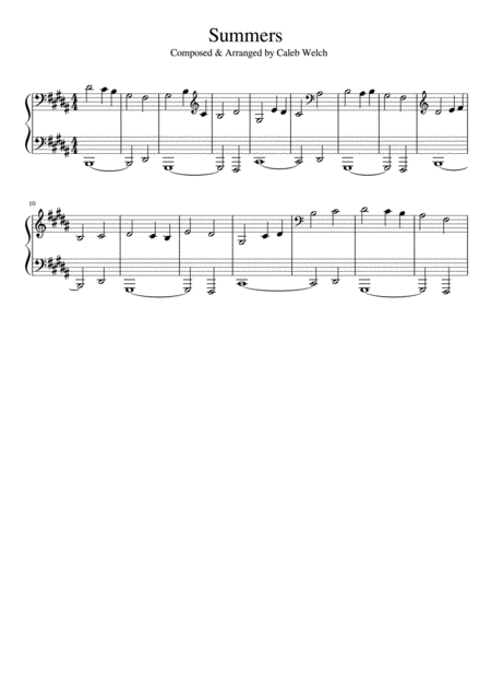 Summers Sheet Music