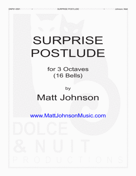 Free Sheet Music Surprise Postlude Only 16 Bells Needed