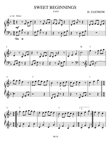 Sweet Beginnings Sheet Music