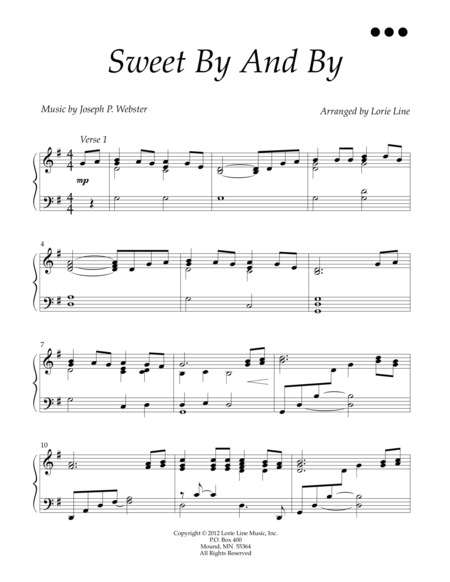 Free Sheet Music Sweet By And By