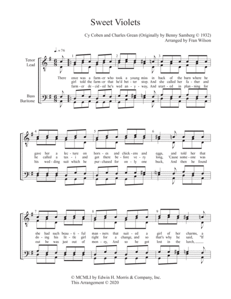 Sweet Violets Sheet Music