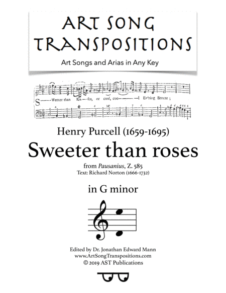 Free Sheet Music Sweeter Than Roses G Minor