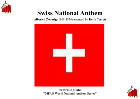 Swiss National Anthem For Brass Quintet Sheet Music