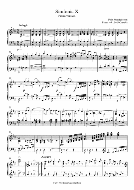 Free Sheet Music Symphony No 10 In B Minor Piano Version