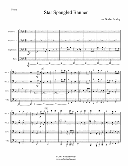 Take Me Out To The Ballgame Low Brass Quartet Sheet Music