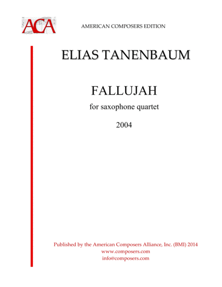 Free Sheet Music Tanenbaum Fallujah