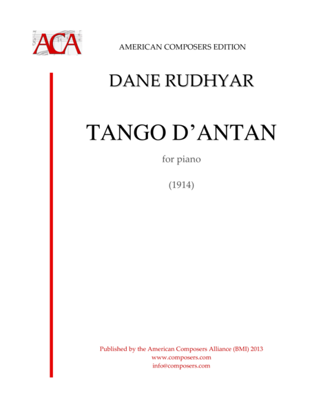 Tango D Antan Sheet Music