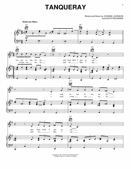 Free Sheet Music Tanqueray