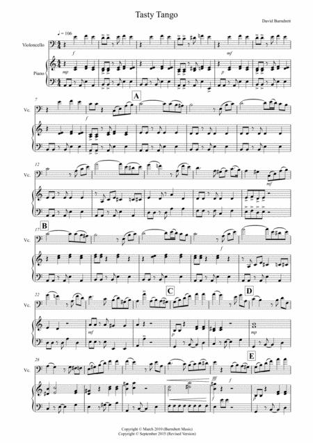 Free Sheet Music Tasty Tango For Cello And Piano