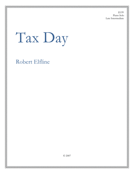 Tax Day Sheet Music