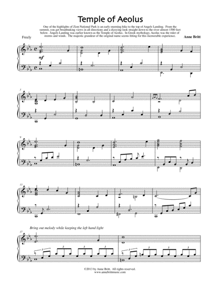 Temple Of Aeolus Sheet Music