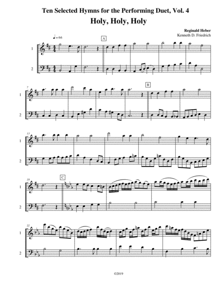 Free Sheet Music Ten Selected Hymns For The Performing Duet Vol 4 Violin And Cello