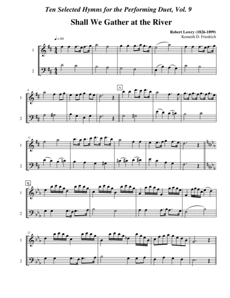 Ten Selected Hymns For The Performing Duet Vol 9 Flute And Trombone Or Euphonium Sheet Music