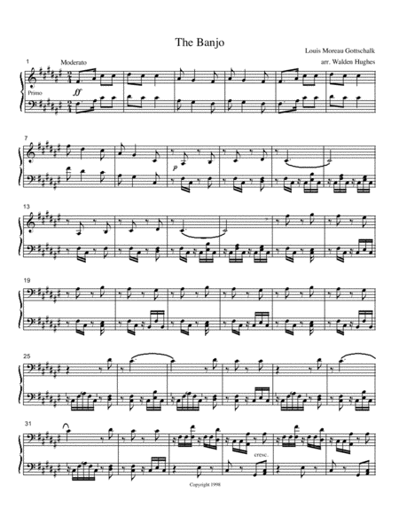 The Banjo Piano Duet 1 Piano 4 Hands Sheet Music