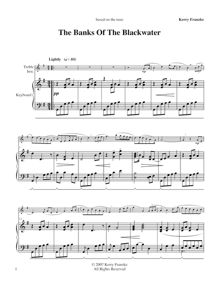 Free Sheet Music The Banks Of The Blackwater