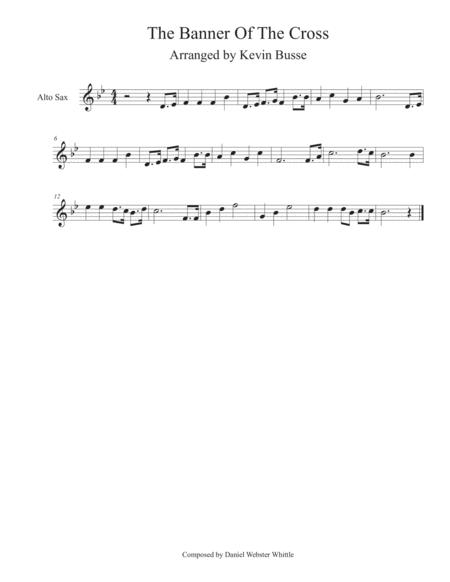 The Banner Of The Cross Alto Sax Sheet Music