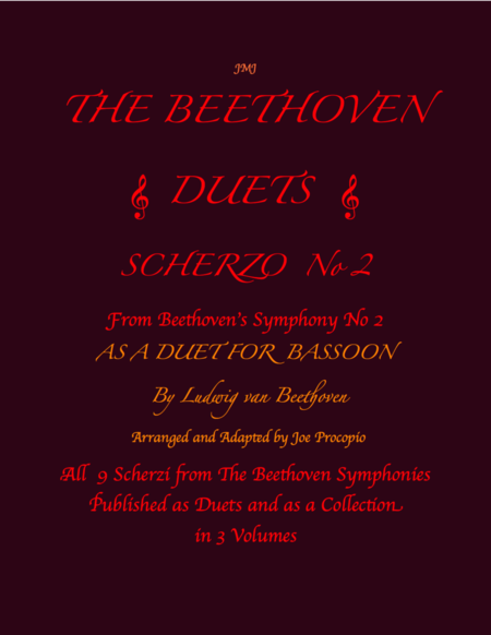 The Beethoven Duets For Bassoon Scherzo No 2 Sheet Music