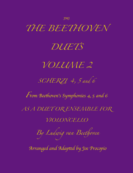 Free Sheet Music The Beethoven Duets For Cello Volume 2 Scherzi 4 5 And 6