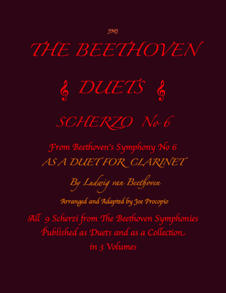 The Beethoven Duets For Clarinet Scherzo No 6 Sheet Music