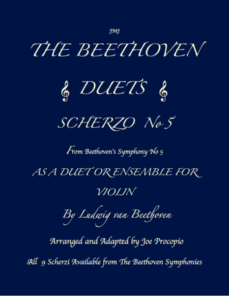 Free Sheet Music The Beethoven Duets For Violin Scherzo No 5