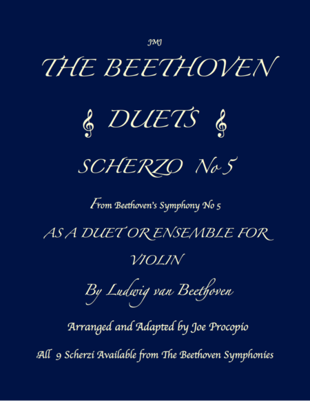 The Beethoven Duets For Violin Scherzo No 5 Sheet Music