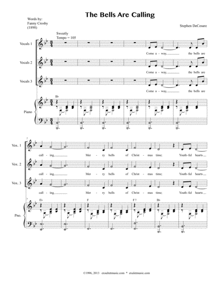 The Bells Are Calling Sheet Music