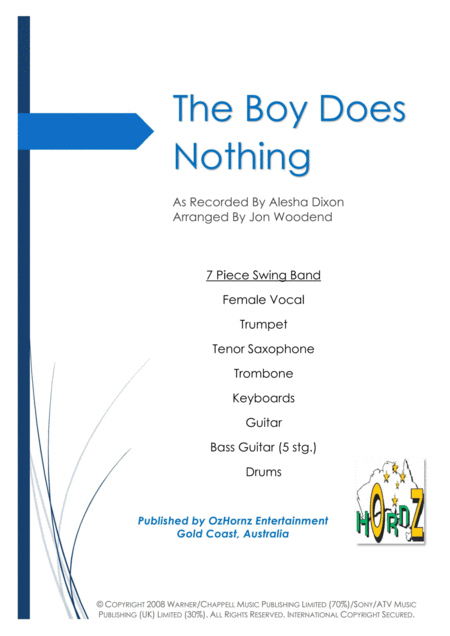 The Boy Does Nothing Sheet Music