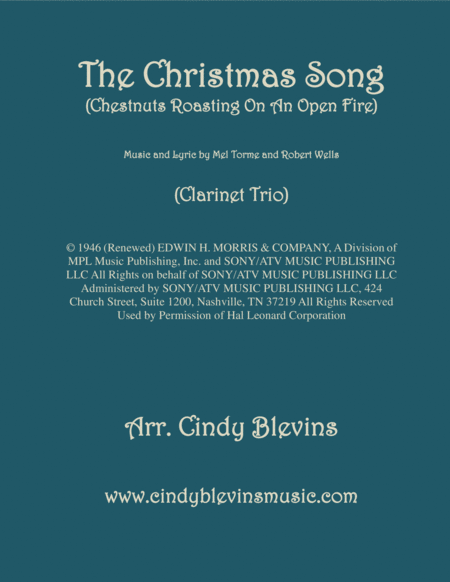 The Christmas Song Chestnuts Roasting On An Open Fire For Clarinet Trio Sheet Music