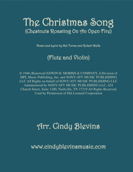 The Christmas Song Chestnuts Roasting On An Open Fire For Flute And Violin Sheet Music