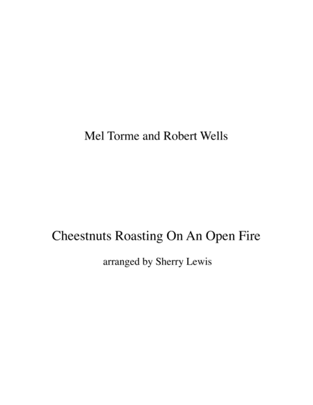 The Christmas Song Chestnuts Roasting On An Open Fire Violin Solo For Solo Violin Sheet Music